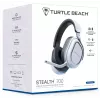 Turtle Beach Stealth 700 balta PlayStation bezvadu spēļu austiņas ar līdz 80 stundu baterijas darbības laiku, Bluetooth, diviem raidītājiem un 60 mm skaļruņiem, paredzētas PS5, PS4, PC un mobilajām ierīcēm