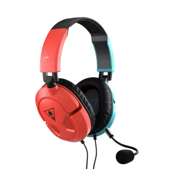 Turtle Beach Recon 50 austiņas ar vadu, galvas loka tipa, spēlēm, zilas, sarkanas