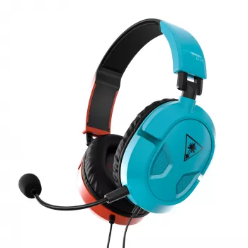 Turtle Beach Recon 50 austiņas ar vadu, galvas loka tipa, spēlēm, zilas, sarkanas