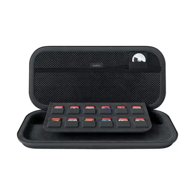 Cietais ceļojumu maciņš Belkin ENA002HQCH Nintendo konsolēm, melns — 145×293×46 mm