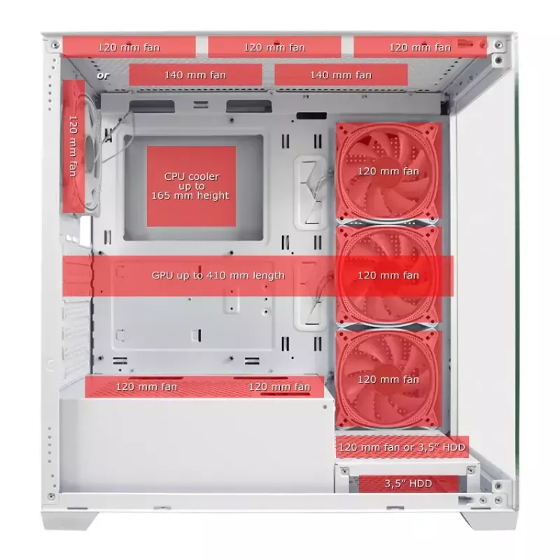 PC Case LC-Power LC-715W-ON Midi Tower balta