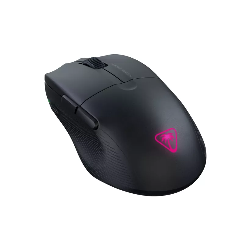 Turtle Beach Pure Air Melns - Īpaši viegla bezvadu ergonomiska RGB spēļu pele, 26K DPI optiskais sensors, 125 stundas baterija, RGB apgaismojums