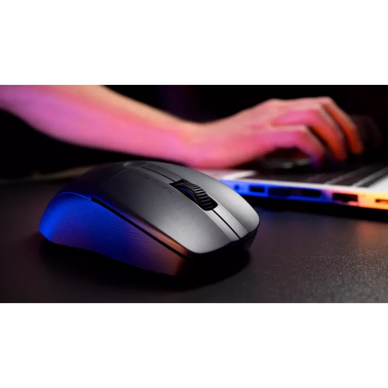 Turtle Beach Pure Air Melns - Īpaši viegla bezvadu ergonomiska RGB spēļu pele, 26K DPI optiskais sensors, 125 stundas baterija, RGB apgaismojums
