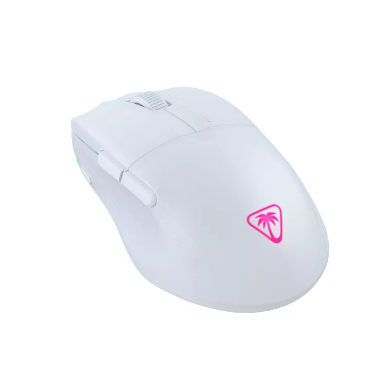 Turtle Beach Pure Air balta - īpaši viegla bezvadu ergonomiska RGB spēļu pele, 26K DPI optiskais sensors, 125 h akumulators, RGB apgaismojums
