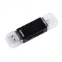 Hama Basic USB 2.0 OTG karšu lasītājs, SD/microSD, melns