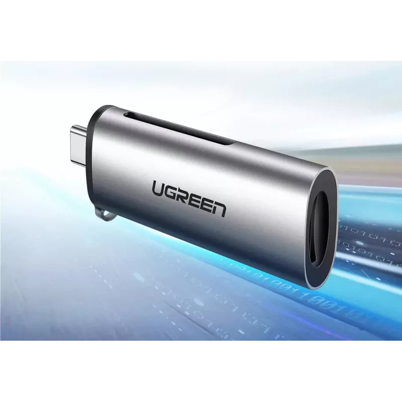 Ugreen 50704 karšu lasītājs USB 3.2 Gen 1 (3.1 Gen 1) Type-C pelēks