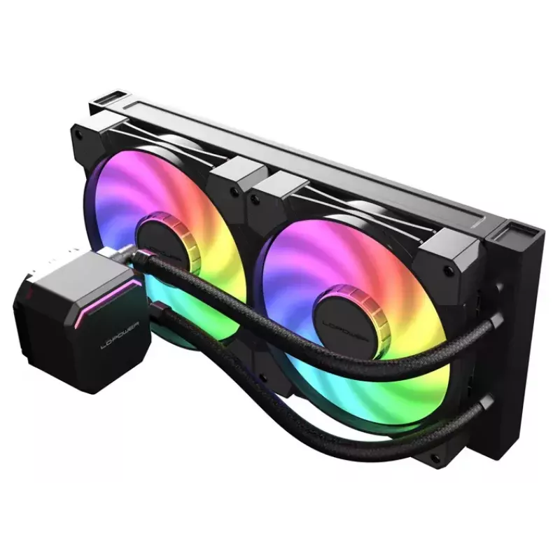 Universāls šķidruma dzesētājs LC-Power LC-CC-240-B-ARGB 12 cm melns