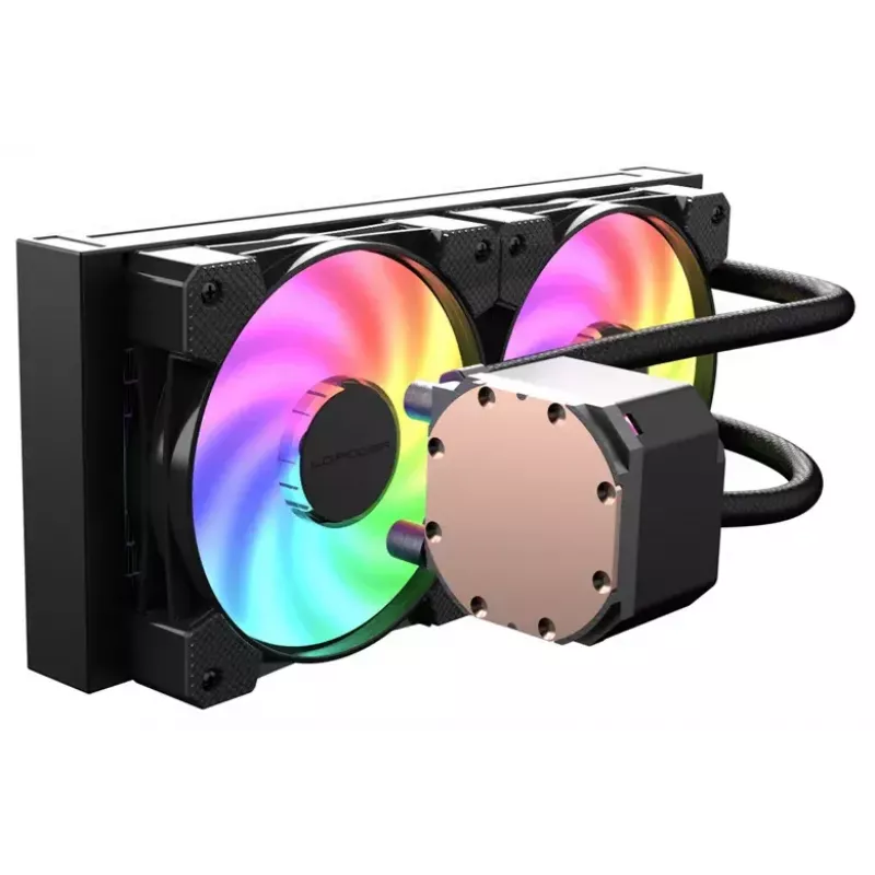 Universāls šķidruma dzesētājs LC-Power LC-CC-240-B-ARGB 12 cm melns