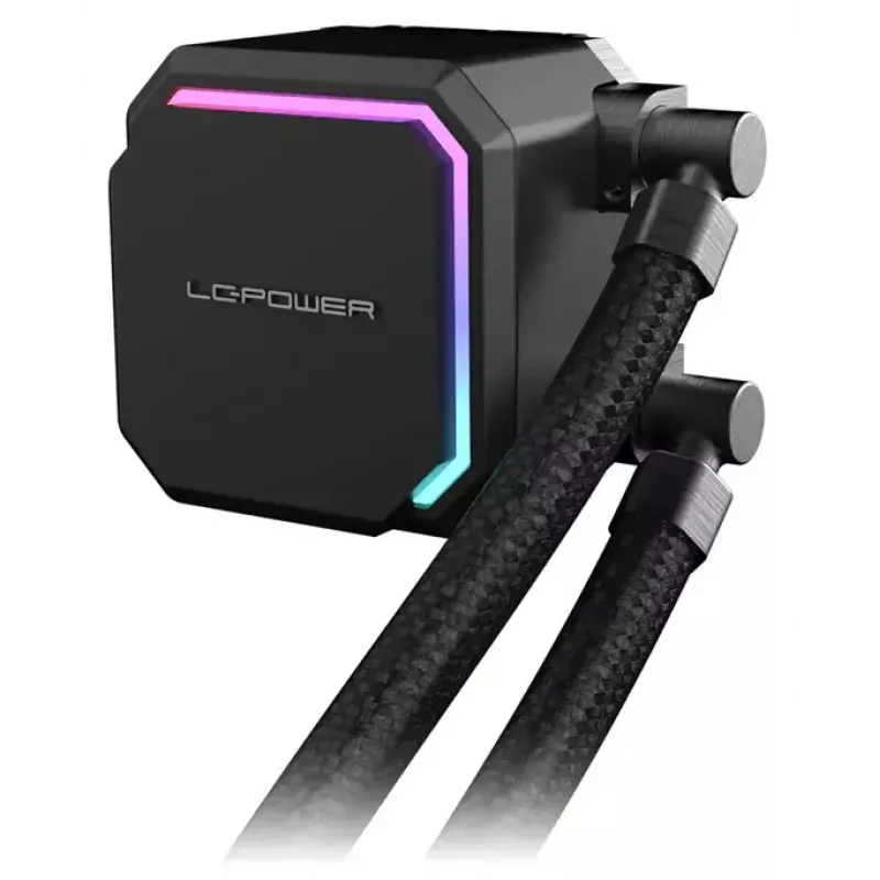 Universāls šķidruma dzesētājs LC-Power LC-CC-240-B-ARGB 12 cm melns
