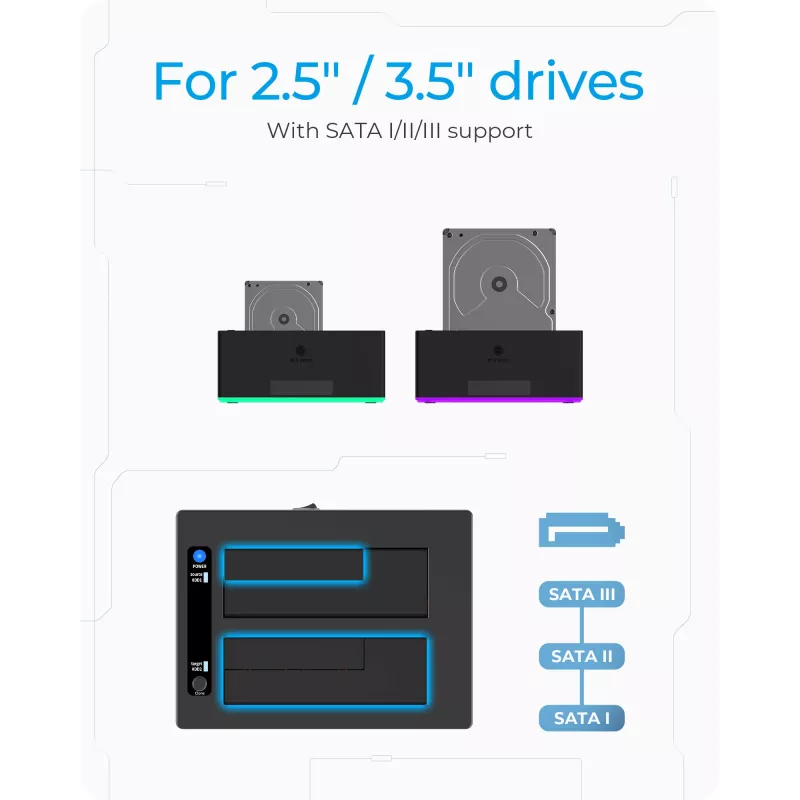 ICY BOX IB-127CL-U3 USB 3.2 Gen 1 (3.1 Gen 1) Type-B melns