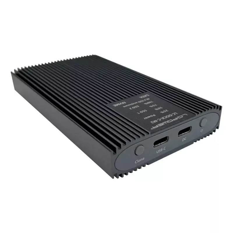 SSD korpuss LC-Power LC-DOCK-C-M2 2 M.2 diskdziņiem 10 Gbit/s Antracīts
