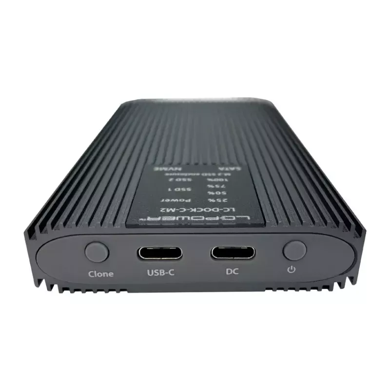 SSD korpuss LC-Power LC-DOCK-C-M2 2 M.2 diskdziņiem 10 Gbit/s Antracīts