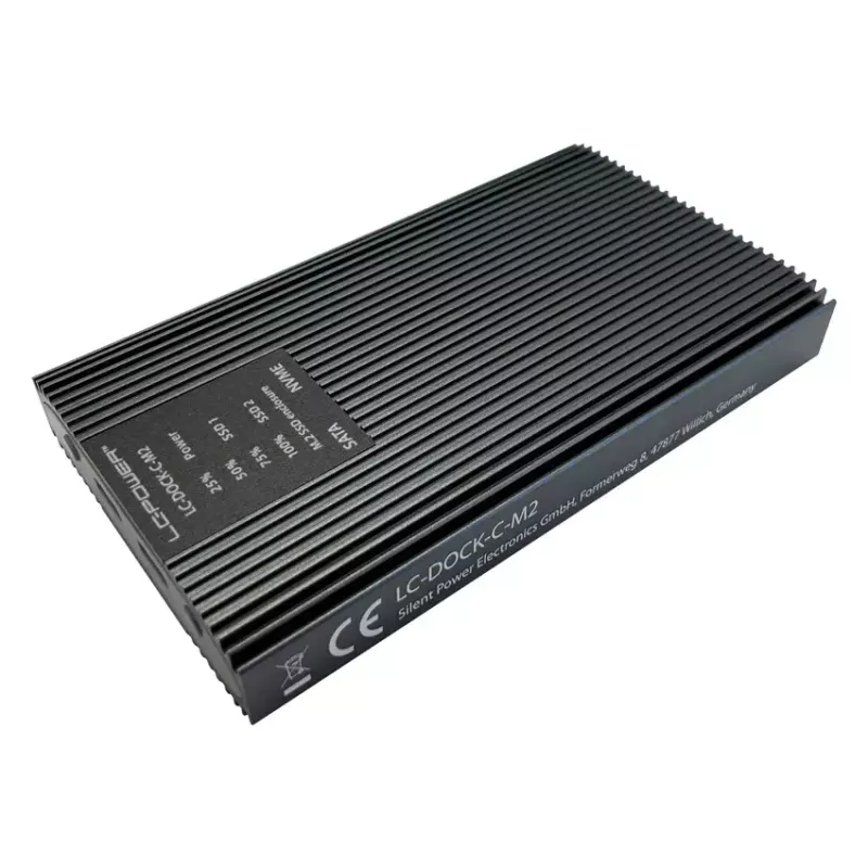 SSD korpuss LC-Power LC-DOCK-C-M2 2 M.2 diskdziņiem 10 Gbit/s Antracīts