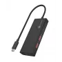 ICY BOX IB-HUB1436-CPD vadu USB 3.2 Gen 2 (3.1 Gen 2) Type-A melns