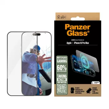 PanzerGlass ® Gaming Screen Protector iPhone 16 Pro Max | Ultra-Wide Fit