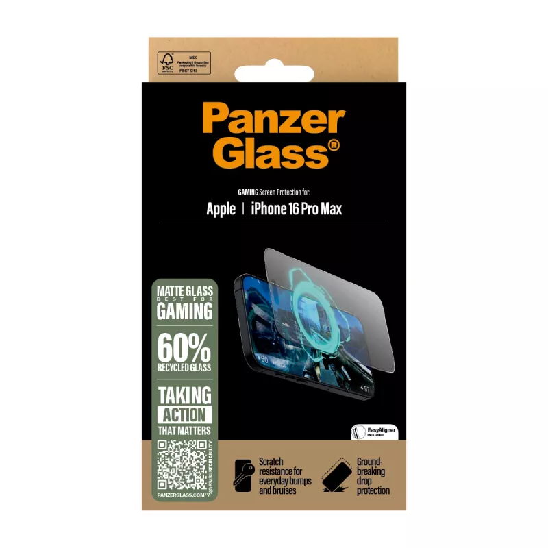 PanzerGlass ® Gaming Screen Protector iPhone 16 Pro Max | Ultra-Wide Fit