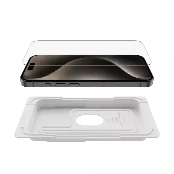 Belkin ScreenForce ekrāna aizsargs iPhone 15 Pro pret triecieniem izturīgs pret skrāpējumiem