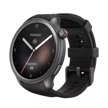 Amazfit Balance 3,81 cm (1,5 collu) AMOLED 46 mm Digitāls 480 x 480 pikseļi Skārienekrāns Melns Wi-Fi GPS (satelīts)