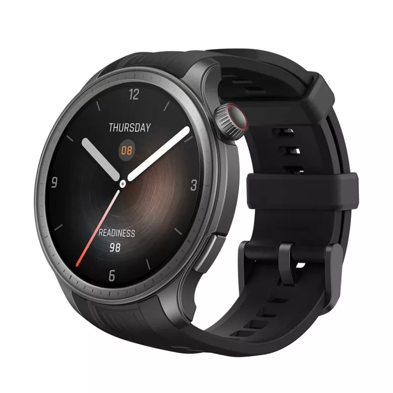 Amazfit Balance 3,81 cm (1,5 collu) AMOLED 46 mm Digitāls 480 x 480 pikseļi Skārienekrāns Melns Wi-Fi GPS (satelīts)