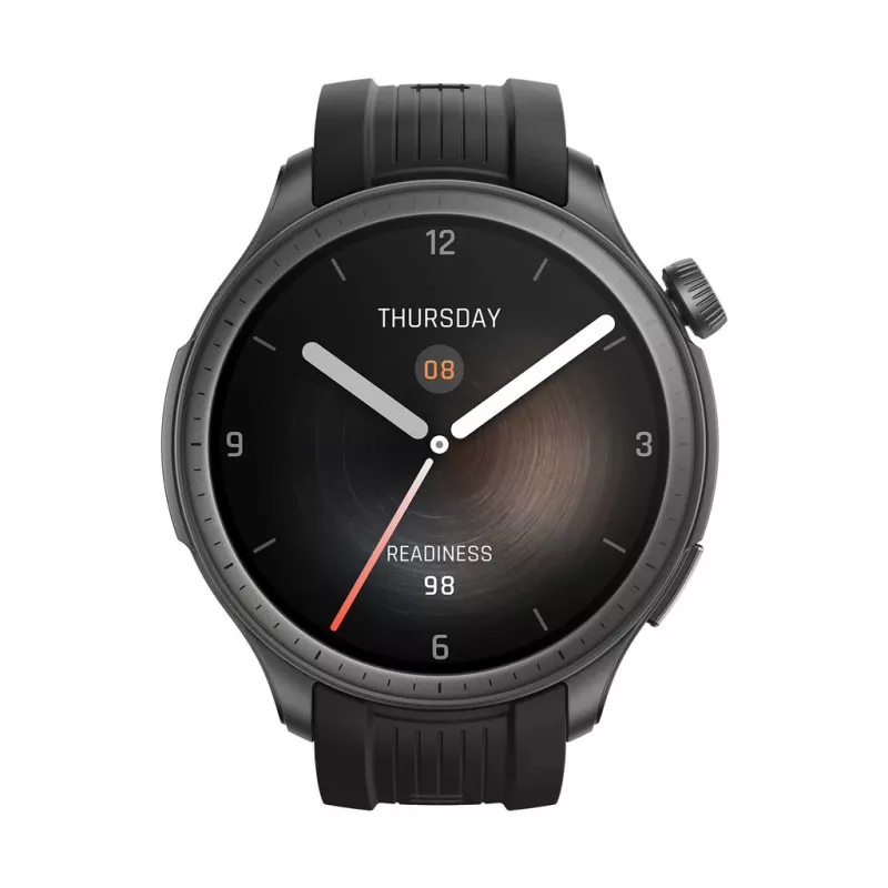 Amazfit Balance 3,81 cm (1,5 collu) AMOLED 46 mm Digitāls 480 x 480 pikseļi Skārienekrāns Melns Wi-Fi GPS (satelīts)