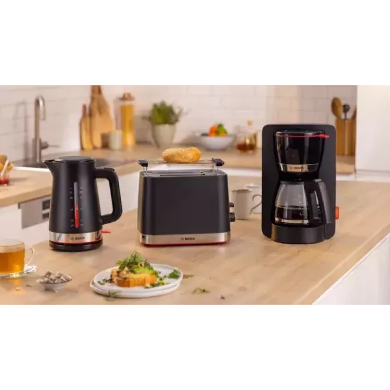 Elektriskā tējkanna Bosch TWK4M223 1,7 L 2400 W, melna, bezvada, slēpts sildelements
