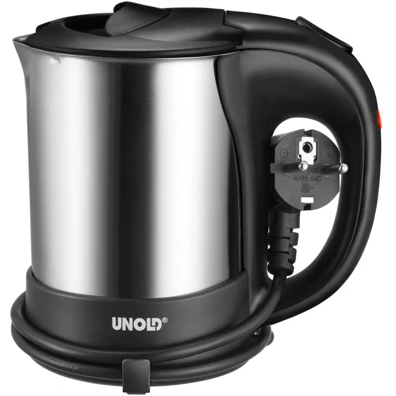 Unold 18575 elektriskā tējkanna 0.5 L 1000 W melna, nerūsējošais tērauds