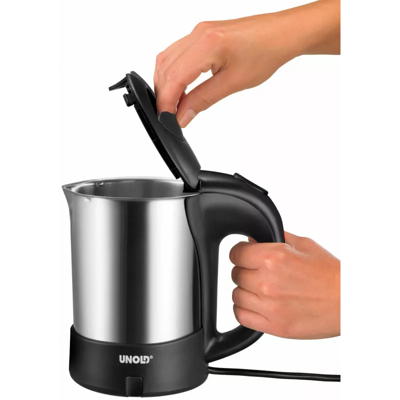 Unold 18575 elektriskā tējkanna 0.5 L 1000 W melna, nerūsējošais tērauds