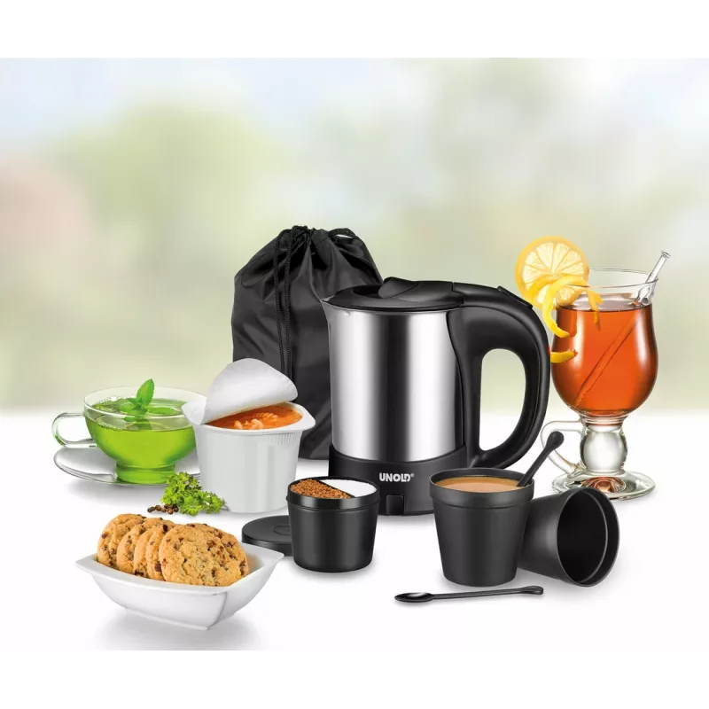 Unold 18575 elektriskā tējkanna 0.5 L 1000 W melna, nerūsējošais tērauds
