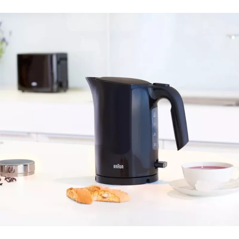 Braun PurEase WK 3000 BK elektriskā tējkanna 1 L 2200 W Melna
