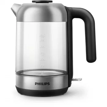 Philips 5000 sērijas Series 5000 HD9339/80 Stikla tējkanna, 1,7 L, 2200 W, stikls, nerūsējošais tērauds, ūdens līmeņa indikators, bezvadu