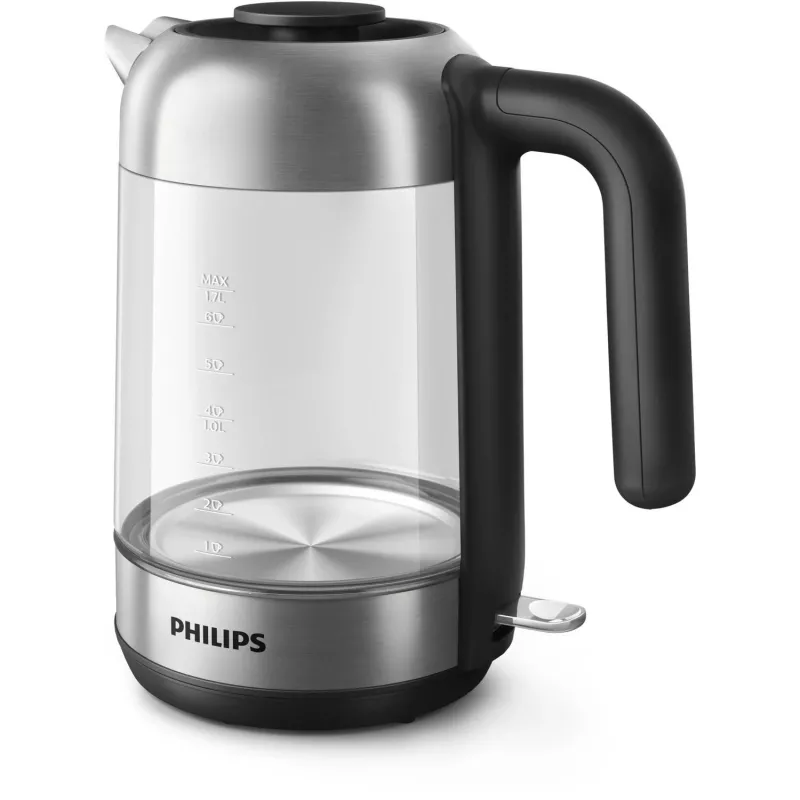Philips 5000 sērijas Series 5000 HD9339/80 Stikla tējkanna, 1,7 L, 2200 W, stikls, nerūsējošais tērauds, ūdens līmeņa indikators, bezvadu