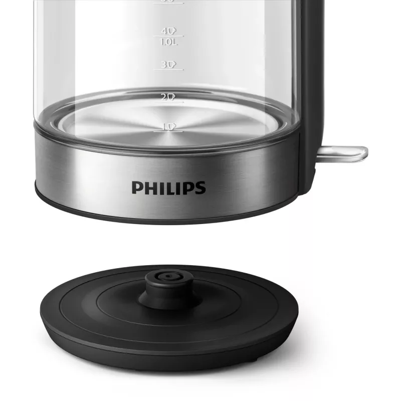 Philips 5000 sērijas Series 5000 HD9339/80 Stikla tējkanna, 1,7 L, 2200 W, stikls, nerūsējošais tērauds, ūdens līmeņa indikators, bezvadu
