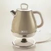 Ariete 2868 Vintage 1 L dizaina elektriskā tējkanna no nerūsējošā tērauda uzlējumiem, tējai un zāļu dzērieniem, automātiskās izslēgšanās sistēma, ergonomisks rokturis, 1 litrs, 1600 W, gaiši bēša