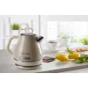 Ariete 2868 Vintage 1 L dizaina elektriskā tējkanna no nerūsējošā tērauda uzlējumiem, tējai un zāļu dzērieniem, automātiskās izslēgšanās sistēma, ergonomisks rokturis, 1 litrs, 1600 W, gaiši bēša