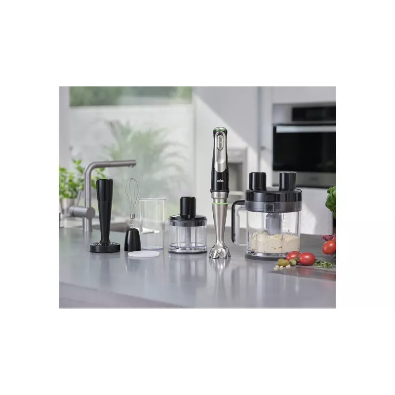 Braun MultiQuick 9 MQ 9187XLI 0.6 L Iegremdējamais blenderis 1200 W Melns, Nerūsējošais tērauds