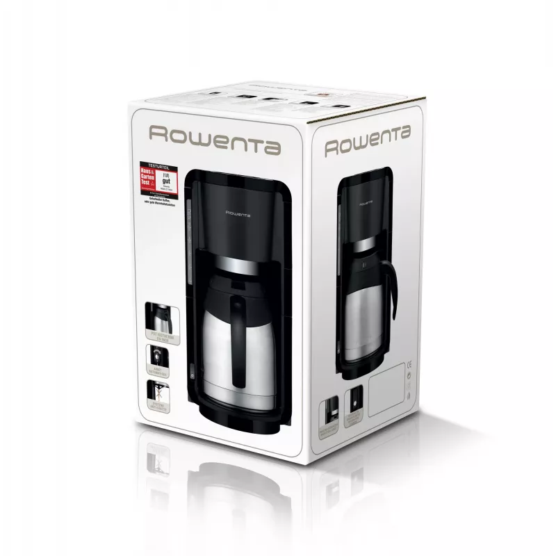 Coffee Maker Rowenta 1.25L Milano Silver Melns CT3818
