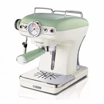 Ariete 1389 Vintage Espresso kafijas automāts - espresso kafijas automāts maltai kafijai vai ESE podiņiem, pasteļzaļā krāsā