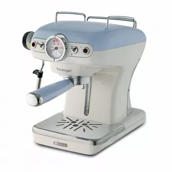 Ariete 1389 Vintage Espresso kafijas automāts - Espresso kafijas automāts maltai kafijai vai ESE spilventiņiem, gaiši zilā krāsā