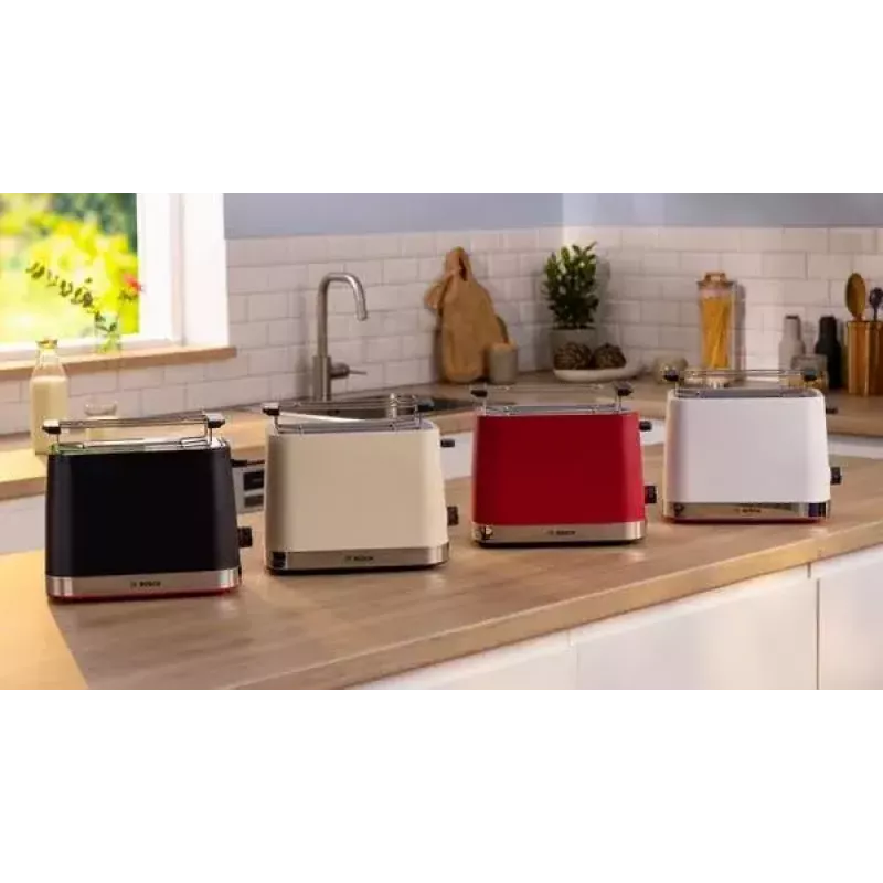 Grauzdētājs Bosch TAT4M224 2 šķēlēm 950 W Sarkans Nerūsējošais tērauds