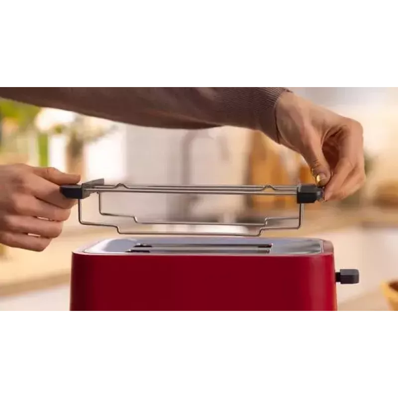 Grauzdētājs Bosch TAT4M224 2 šķēlēm 950 W Sarkans Nerūsējošais tērauds