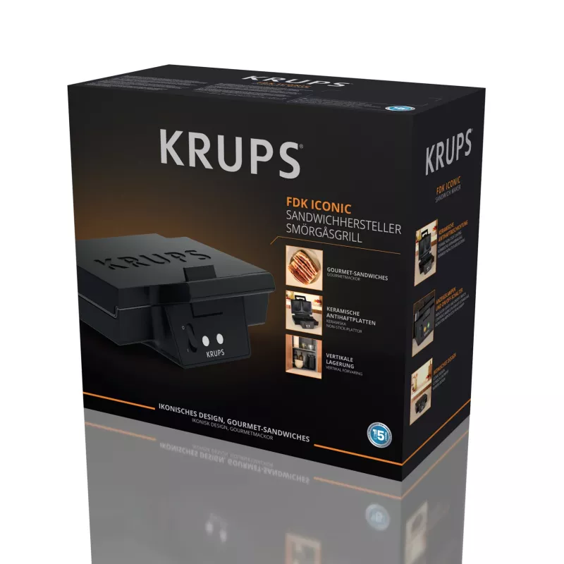 Krups FDK Iconic FDK462 sviestmaižu gatavotājs 850 W melns