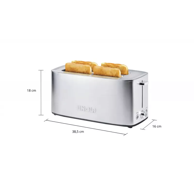 Tosteris Unold Tom 38266 4 šķēlēm no nerūsējošā tērauda 1200 W