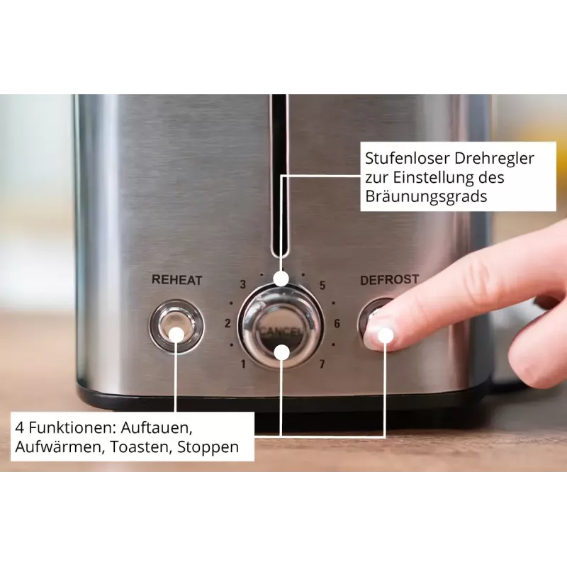 Tosteris Unold Tom 38266 4 šķēlēm no nerūsējošā tērauda 1200 W