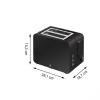 Toaster WMF Stelio 0414210071 2 šķēles 1050 W Melns