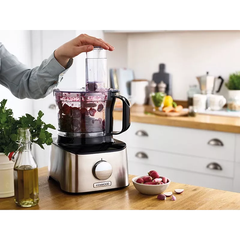 Kenwood FDM301SS virtuves kombains 800 W 2,1 L Melns, Nerūsējošais tērauds Iebūvēti svari