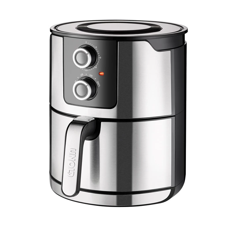 Unold 58655 fritieris Double 5 L 1400 W Karstā gaisa fritieris Melns, nerūsošējais tērauds