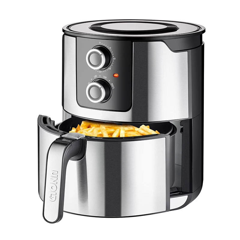 Unold 58655 fritieris Double 5 L 1400 W Karstā gaisa fritieris Melns, nerūsošējais tērauds