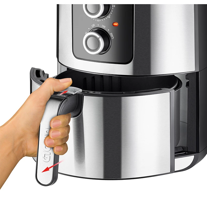 Unold 58655 fritieris Double 5 L 1400 W Karstā gaisa fritieris Melns, nerūsošējais tērauds
