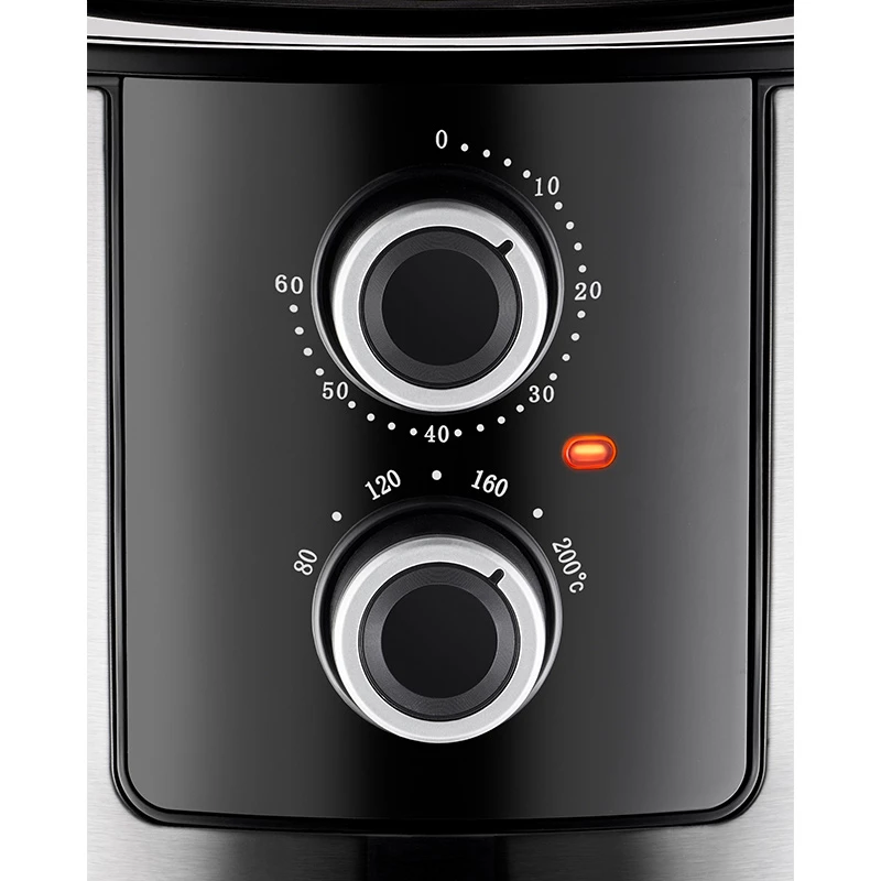 Unold 58655 fritieris Double 5 L 1400 W Karstā gaisa fritieris Melns, nerūsošējais tērauds