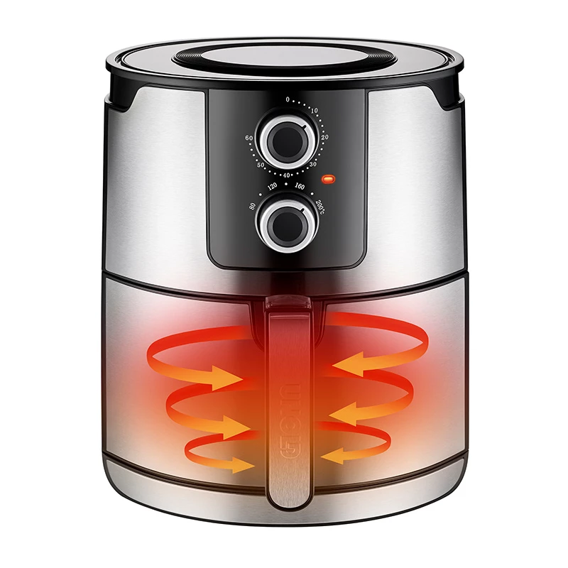 Unold 58655 fritieris Double 5 L 1400 W Karstā gaisa fritieris Melns, nerūsošējais tērauds